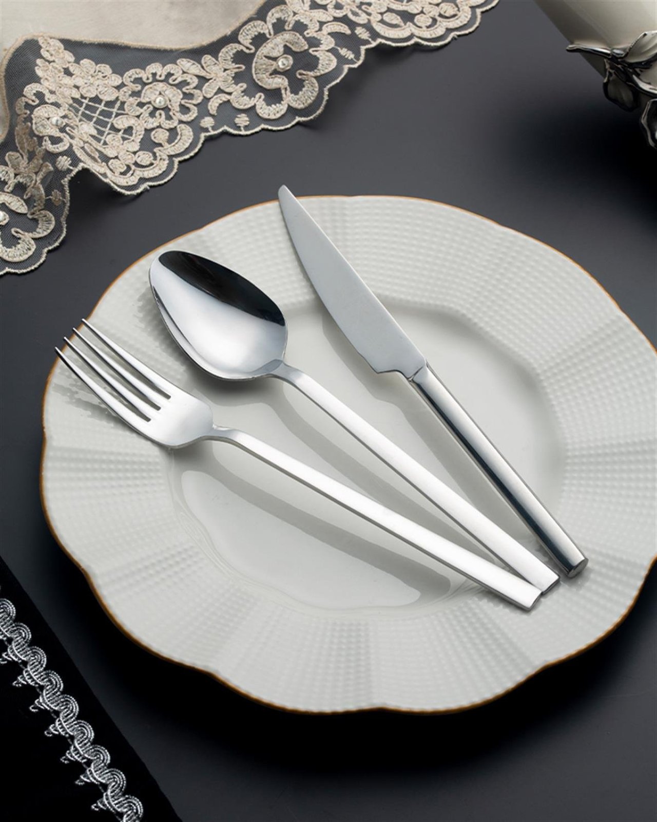 Truva 36 Parça 6 Kişilik Çatal Kaşık Bıçak Takımı